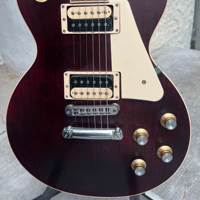 Gibson Les Paul Traditional Pro V Satin Mahogany Top 2020 - Satin Wine Red image 1