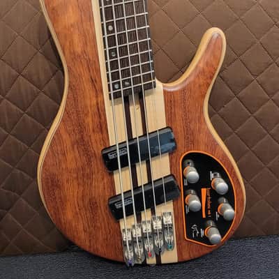 Cort A5BEYONDOPBN Single Cutaway Multi-Scale Bubinga Top 5-String Electric Bass Guitar w/Premium Soft Case image 13