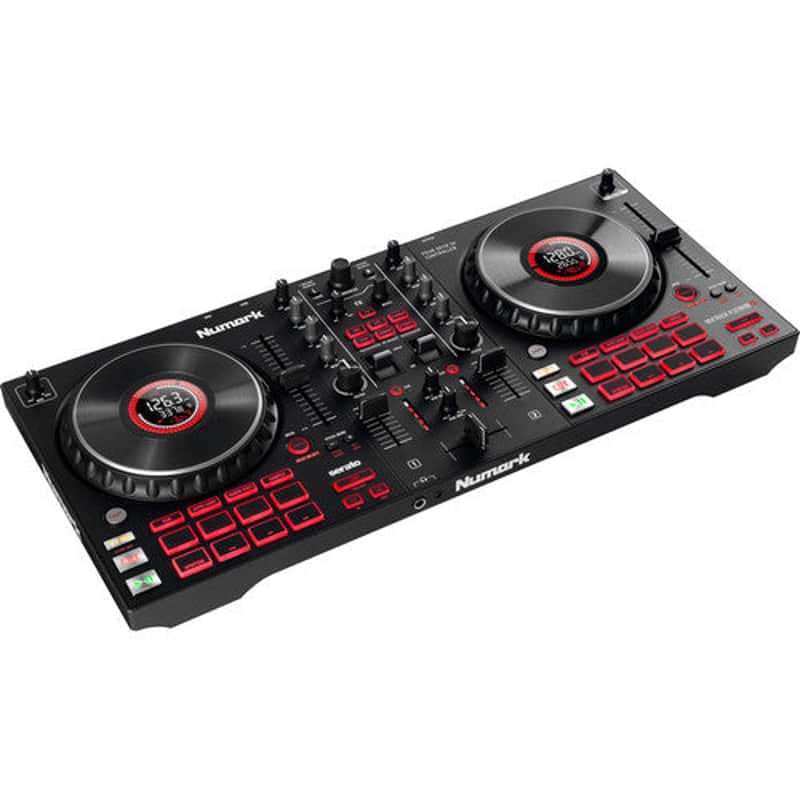 Numark Mixtrack Platinum FX 4-Deck Serato DJ Controller with Jog Wheel Displays image 1