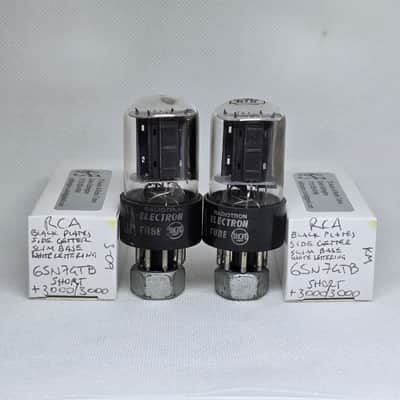***Rare*** RCA 6SN7GTB Black Plate 100% Perfectly Matched Pair NOS 6SN7 6SN7GT
