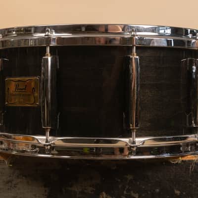 1990s Pearl 6.5x14 Masters Custom Black Mist Snare Drum image 2