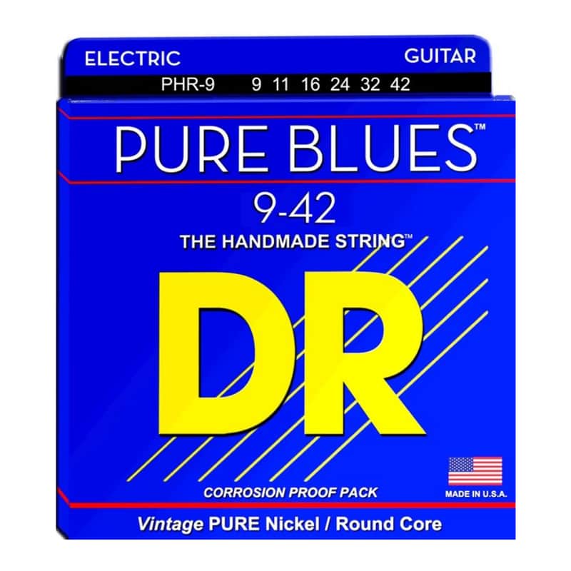 DR PHR-9 Pure Blues Lite Electric Guitar Strings (9-42) image 1