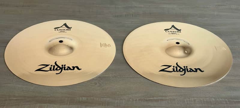 Zildjian A20510 14" A Custom Hi-hat Cymbals (Top + Bottom Pair) - Brand New image 1