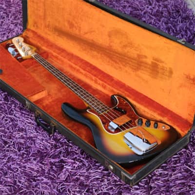 1966 Fender Jazz Bass Sunburst | Vintage Fender Bass image 4