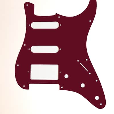 Carmedon Electronics Stratocaster Pickguard 2021 Oxblood Maroon HSS image 1