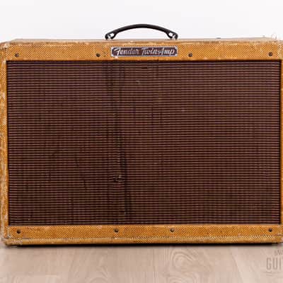 1959 Fender Tweed Twin 5F8-A High Power Vintage 2x12 Tube Amp, 100% Original Circuit, Jensen P12N image 2