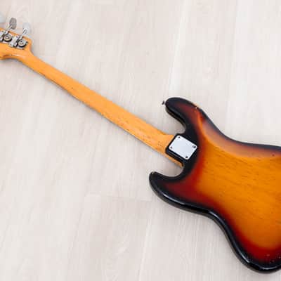 1973 Fender Jazz Bass Sunburst Vintage Electric Bass Guitar, Alder Body w/ Case image 13