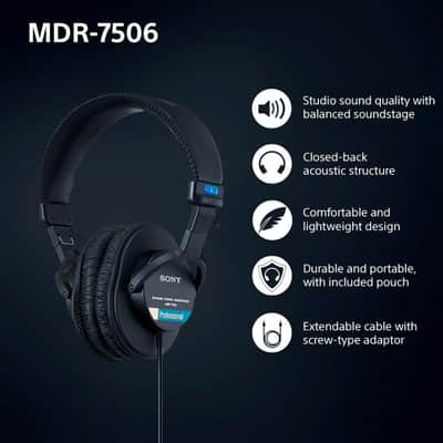 Sony MDR-7506 Professional Large Diaphragm Headphones image 2