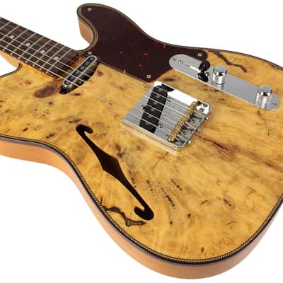 Fender Custom Shop Artisan Buckeye Burl Double Esquire Guitar, Aged Natural image 7