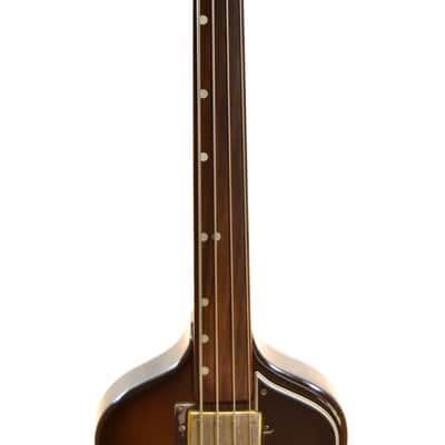 Vintage 1970s Univox Lectra U1970 Fretless 4-String Bass + Gig Bag image 7