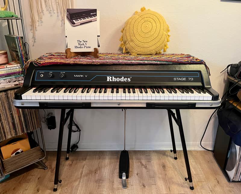 Rhodes Mark V Stage 73 73-Key Electric Piano 1984 Black image 1