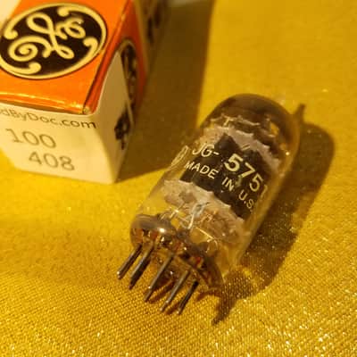 G.E. 5751 black plate triple mica AT1000 TESTED Vacuum Tube dual triode 1954-1959 image 1
