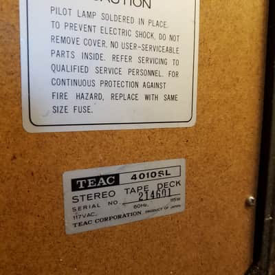 Teac A-4010SL 4-head R2R Auto-Reverse 2-track 1/4" 7" reel to reel recorder tape deck player 1970s - stained wood and stainless steel image 18
