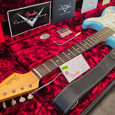 Fender Custom Shop Postmodern Journeyman Stratocaster 2016 Daphne Blue Relic Aged Roadworn American Vintage 60s 1960's Reissue USA Guitar close to Sonic Blue heavy relic post modern image 5