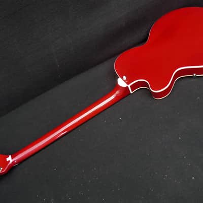 New Hofner Ignition PRO HI-CB-PE-RD RED Club bass guitar LTD Edition Tea Cup Knobs & Flats image 8