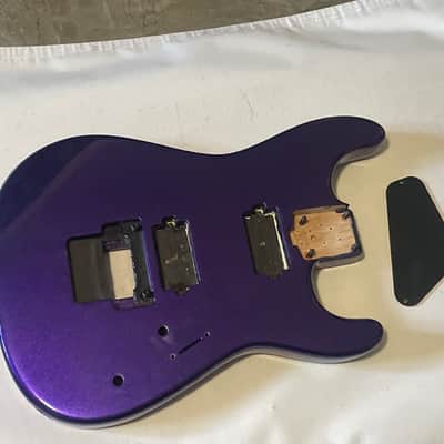 2018 Charvel Mexico San Dimas Pro Mod 2H Metallic Purple Guitar Body Floyd Ready w/ Neckplate