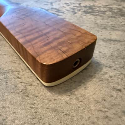 BMC Guitar Neck Jazzmaster® Strat® Stratocaster® 21 Fret Roasted Flame Maple MOP Block Inlays Bound With Rosewood Fingerboard Nitro Lacquer 2026 - 9.5 Radius.  [JM105] image 5