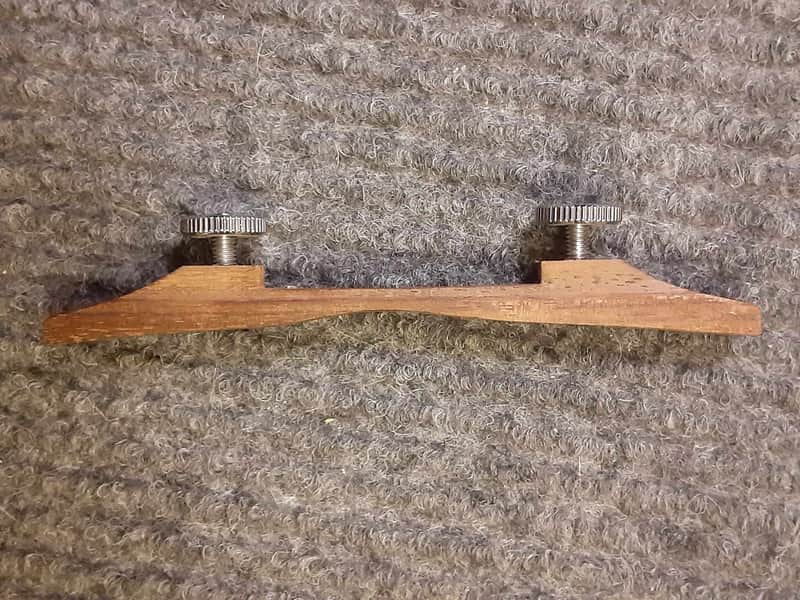 Unbranded NOS Mandolin Bridge Base w/ Thumbscrews image 1