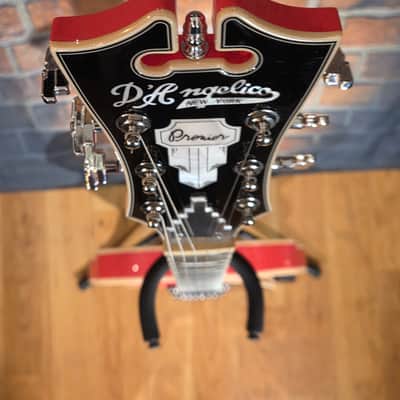 D'Angelico Premier SS Semi-Hollow Single Cutaway Stairstep Tailpiece, Ovangkol Fretboard Fiesta Red w/ Original Gig Bag image 4