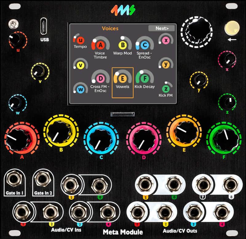 4MS MetaModule Controller Eurorack Synth Module, Black image 1