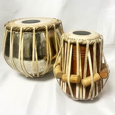 Unknown Steel and Wood Handmade Tabla Set Unknown - Wood and Steel image 2