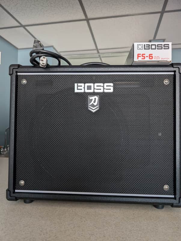 Boss Katana-50 Gen 3 50-watt 1 x 12-inch Combo Amplifier with free brand-new, unopened Boss FS-6 Dual Foot Switch and a custom-made leather cover image 1