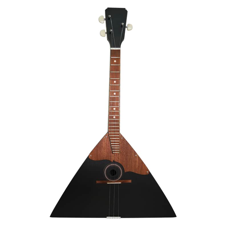 Original Balalaika Prima 3 strings made in Ukraine by Trembita Traditional Folk Musical Instrument Natural Wood Black color Beautiful Sound image 1