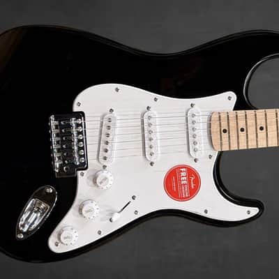 Squier Sonic Stratocaster - Black w/Maple image 1