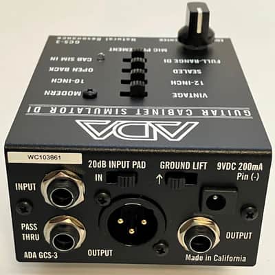 A/DA GCS-3 Guitar Cabinet Simulator 2010s - Black image 3