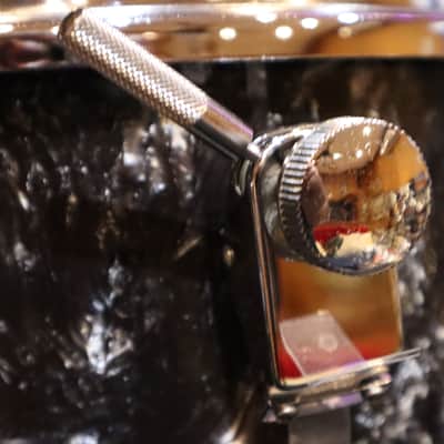 "Crest Deluxe" MIJ Coal Black Pearl 6-Lug Snare image 4
