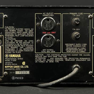 Yamaha P-2200 Professional Series Natural Sound Power Amplifier 1970s - Black image 6