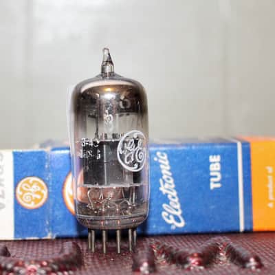 GE 6BK7A 6BQ7 6BZ7 TIGHT BALANCE BLACK PLATE D GETR NOS+ NIB MINTY VINTAGE 1953 image 2