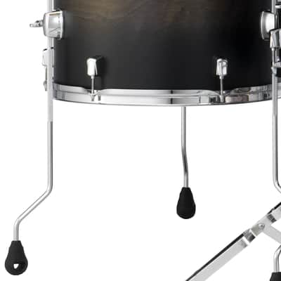 Pearl Decade Maple 16x16" Satin Black Burst Lacquer #262 Floor Tom Drum w/Legs | WorldShip | NEW | Authorized Dealer image 1