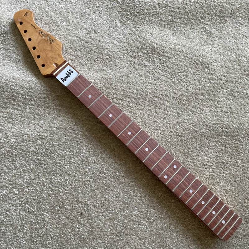 Harley Benton Dark Roasted Maple Wood Strat Style Guitar Neck, Rosewood 22 Frets Fingerboard image 1