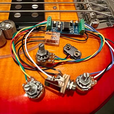 Boscoe MMSR77 kit (rear control cavity version) - Classic Music Man StingRay Bass 2-band Preamp Replica Bild 2