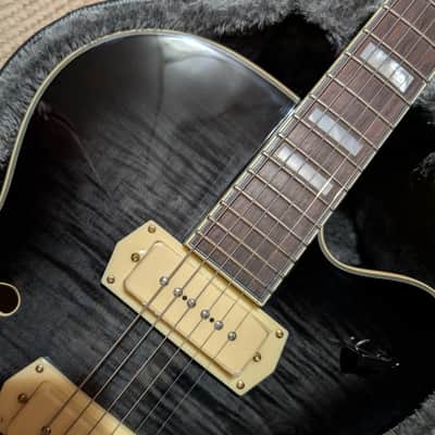 D'Angelico Excel EX-59 Hollow Body Single Cutaway with Stairstep Tailpiece 2010s - Midnight Matte image 4