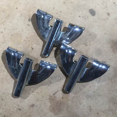 Vintage Made in Japan Bass Drum Wing Claws Rare 1960s MIJ? Chrome Parts Lot Repair image 1