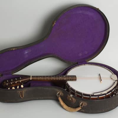 Bacon & Day  Style C Mandolin Banjo (1928), ser. #26343, original black hard shell case. image 10