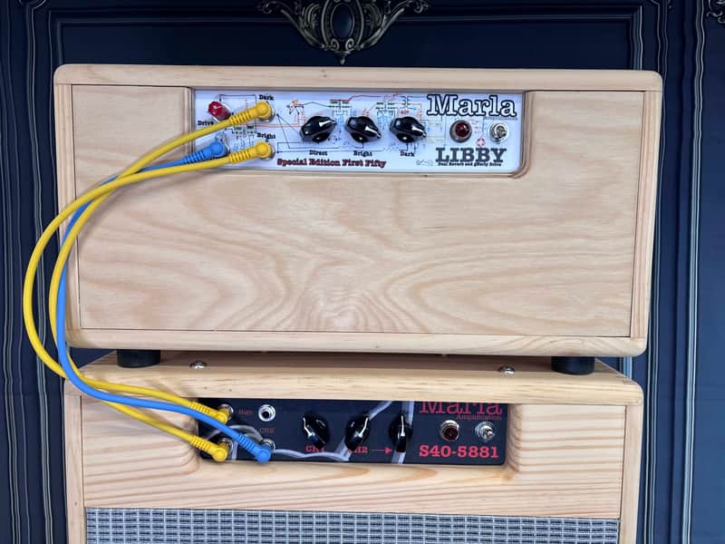 Marla Amps S40-5881 Combo + LIBBY Reverb Unit Natural Polyurethane Satin image 1