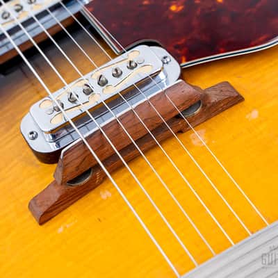 1966 Harmony Meteor H70 Vintage Guitar Sunburst w/ Maple Top & DeArmond Gold Foils image 10