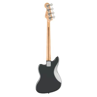Squier Affinity Series Jaguar Bass H 4-String Right-Handed Electric Guitar with Maple Neck, Laurel Fingerboard, and 3-Ply Black Pickguard (Charcoal Frost Metallic) image 2