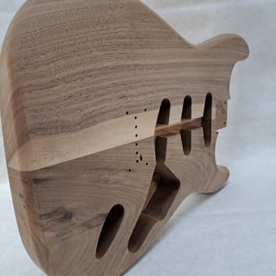 Unfinished Walnut SSS Hardtail guitar body - fits Fender Strat Stratocaster necks J2301 image 5