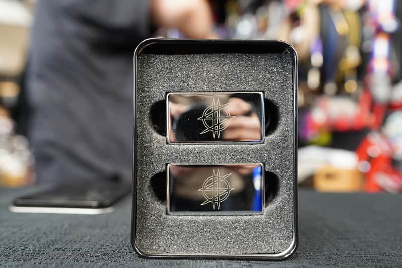 Schecter USA Custom Shop SYNYSTER GATES SIGNATURE Chrome Pickup (TREM) Set 6528 (Syn Signed Tin) image 1
