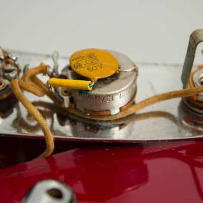Fender  Mustang Solid Body Electric Guitar (1965), ser. #L41193, original grey hard shell case. image 22