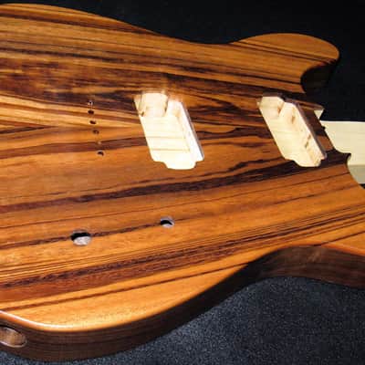 McCloud Double Cut Telecaster BODY / Tiger Wood / Walnut / Poplar / HH Routes / Hardtail / USA image 1