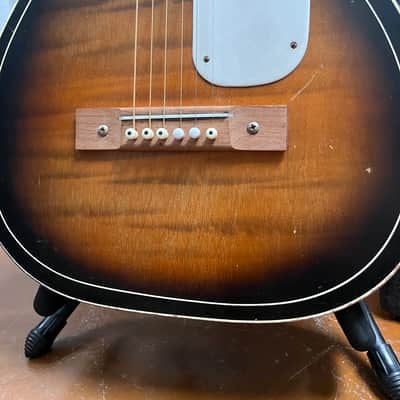 Silvertone F-61 Parlor Acoustic Guitar 1960’s - Sunburst image 3