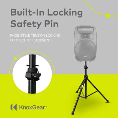 Knox Gear Air Cushion Tripod Speaker Stand - Adjustable Up to 6 Feet, Heavy Duty Universal Support - Standard 35mm Mount Holder for Studio, DJ Events, Music Performance - Easy to Setup image 5