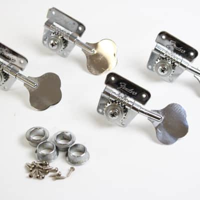 1976-1977 Vintage Fender Jazz/Telecaster/Precision Bass PBass Chrome ~Honest Patina~ TUNERS USA Tuning Pegs 1970s image 1