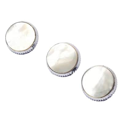 Beige Shell Inlay Trumpet Finger Buttons For Trumpet Replacement 3 Pcs image 1