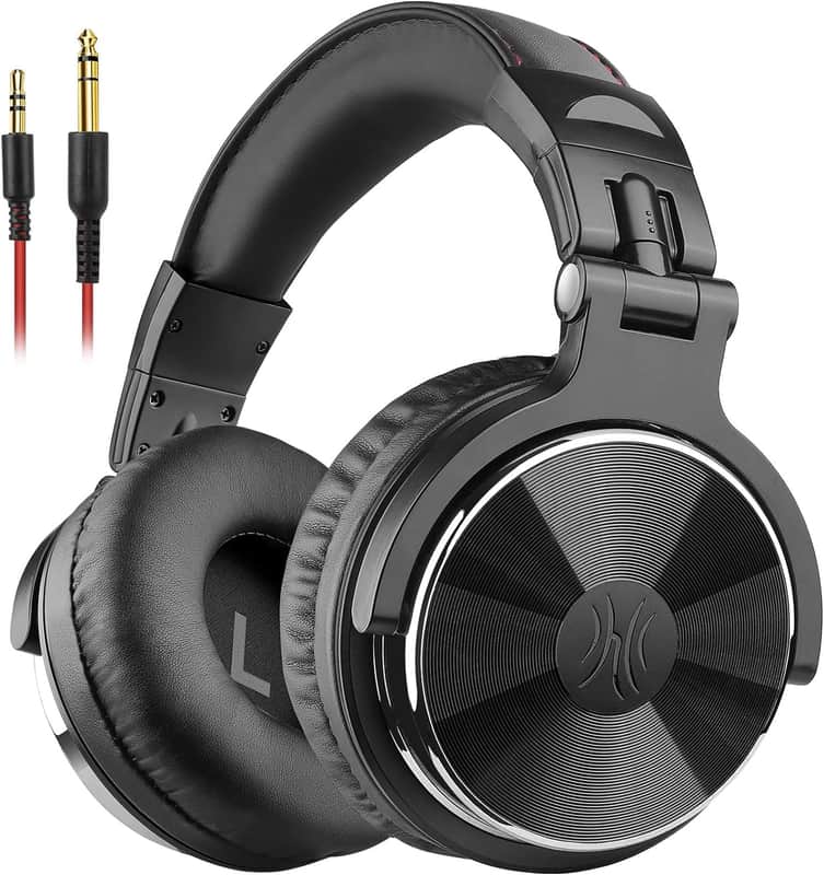 Wired Over-Ear Studio Headphones – Hi-Res 50mm Drivers with 3.5mm & 6.35mm Dual Jack for Recording, Mixing, DJ & Monitoring image 1